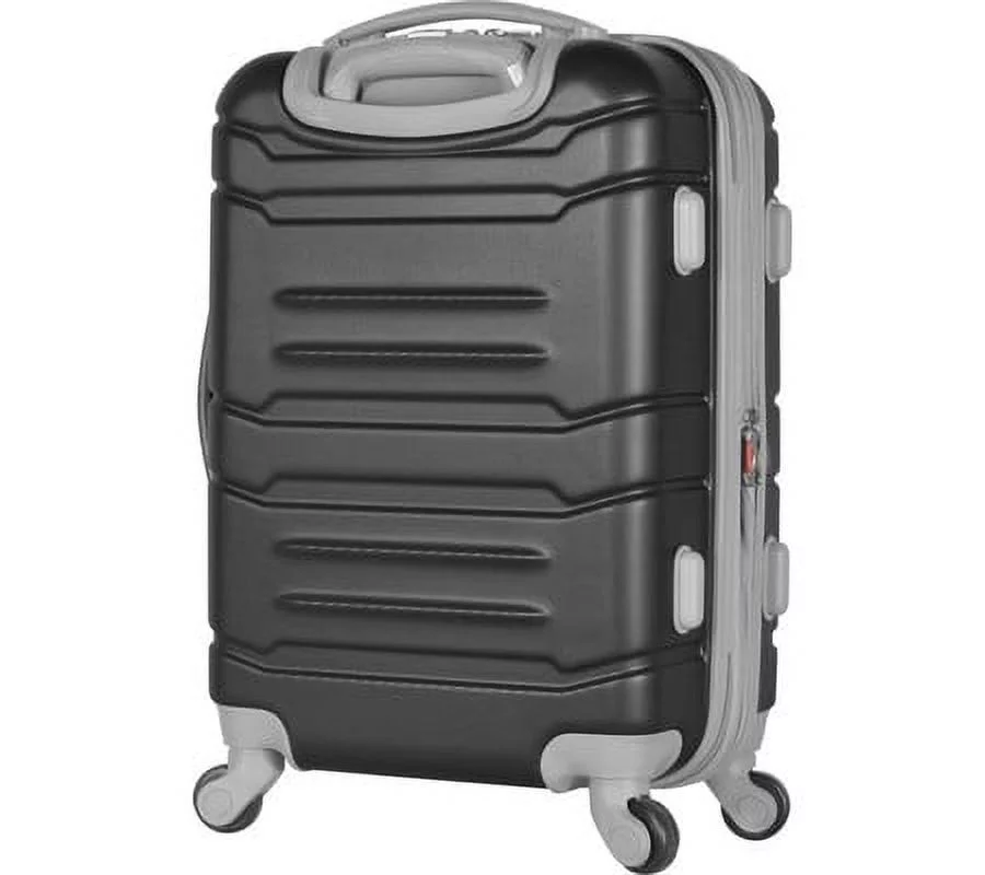 Olympia U.S.A. Denmark 3-Piece Expandable Hardcase Luggage Set with Spinner Wheels, Black