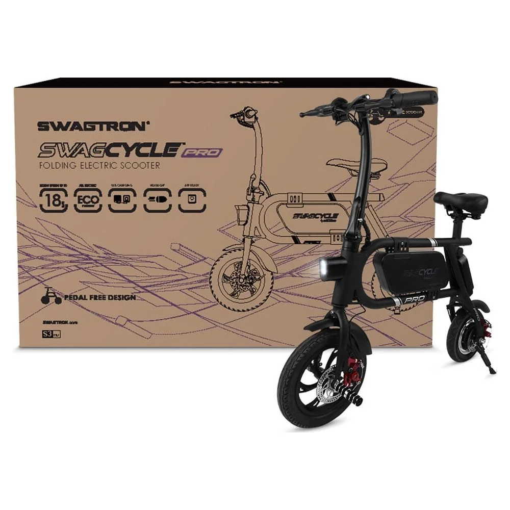 Swagtron Swagcycle Pro Pedal-Free Electric Scooter Rider