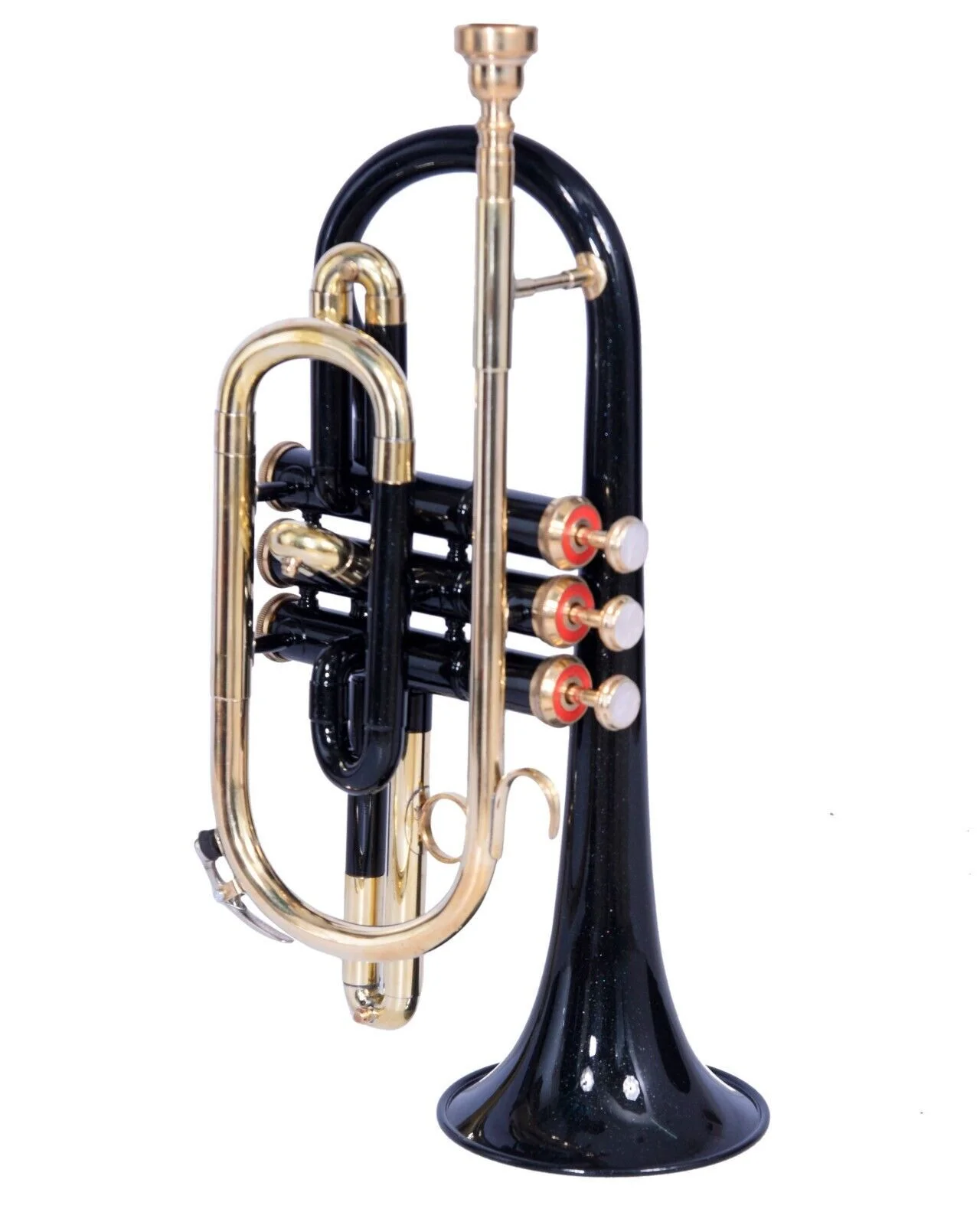 Cornet black and brass color finish Bb pitch with hard case bad and mouthpiece