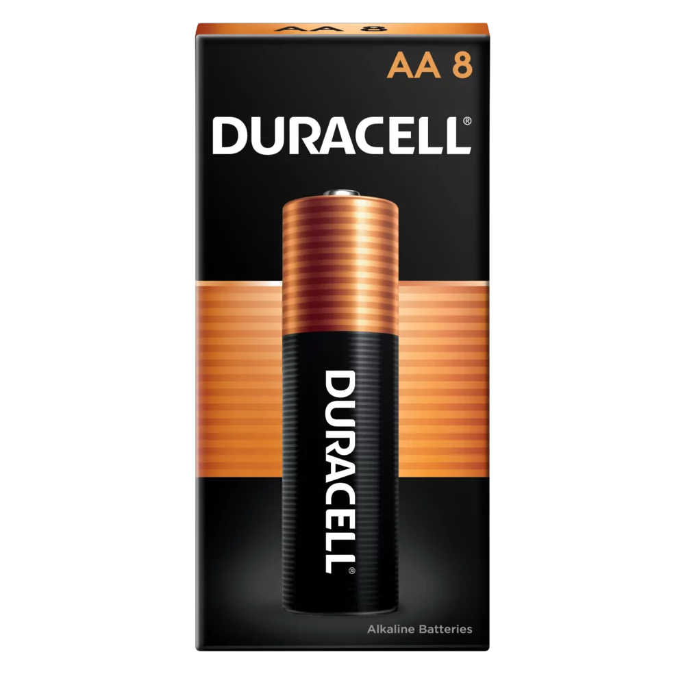 Duracell Coppertop AA Battery with POWER BOOST™, 8 Pack Long-Lasting Batteries
