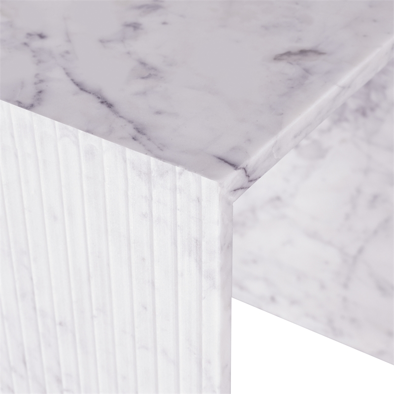 Meridian Furniture Lucca White End Table