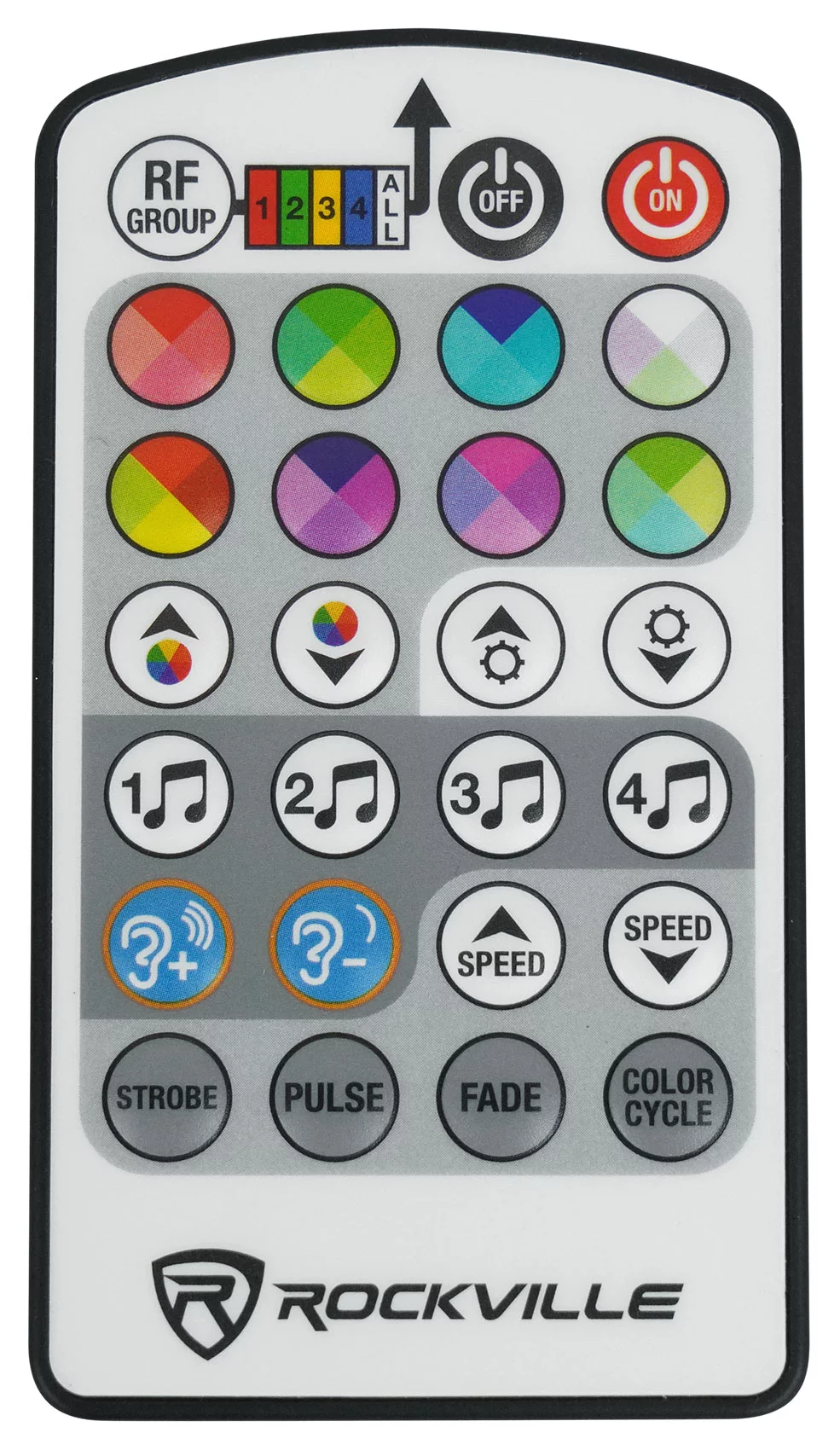 (10) Rockville MINI RF3 RGBWA+UV DMX DJ/Party Wash Lights+DMX Controller+Bags