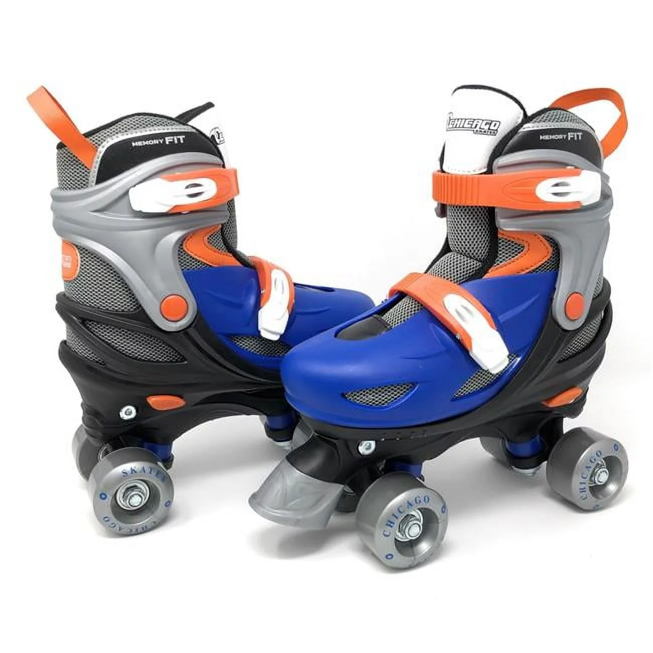 Chicago Skates  Boys Adjustable Junior Quad Small Skate, Blue & Black - Size 10-13