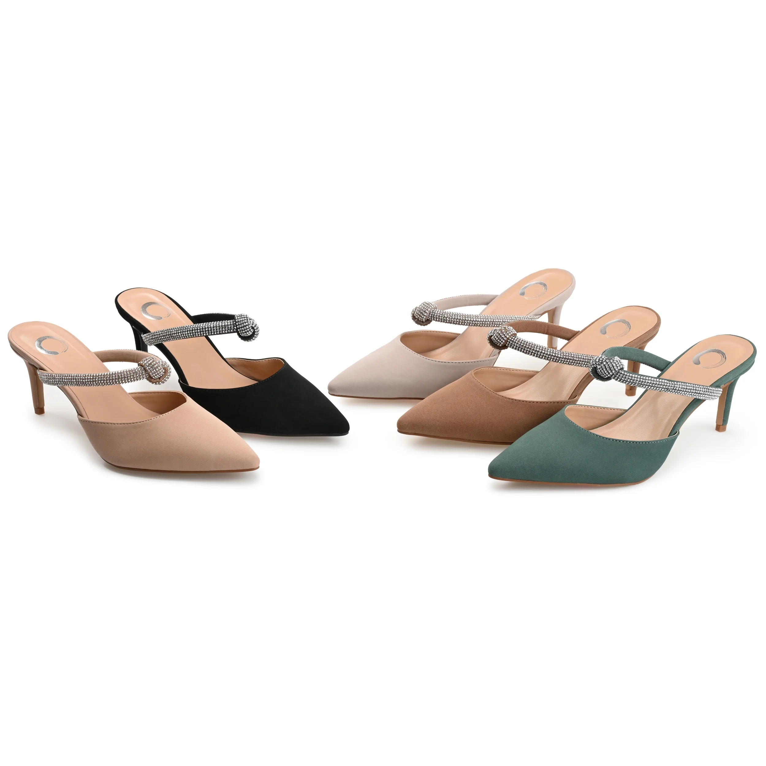 Journee Collection Womens Lunna Mules Mid Stiletto Pointed Toe Pumps