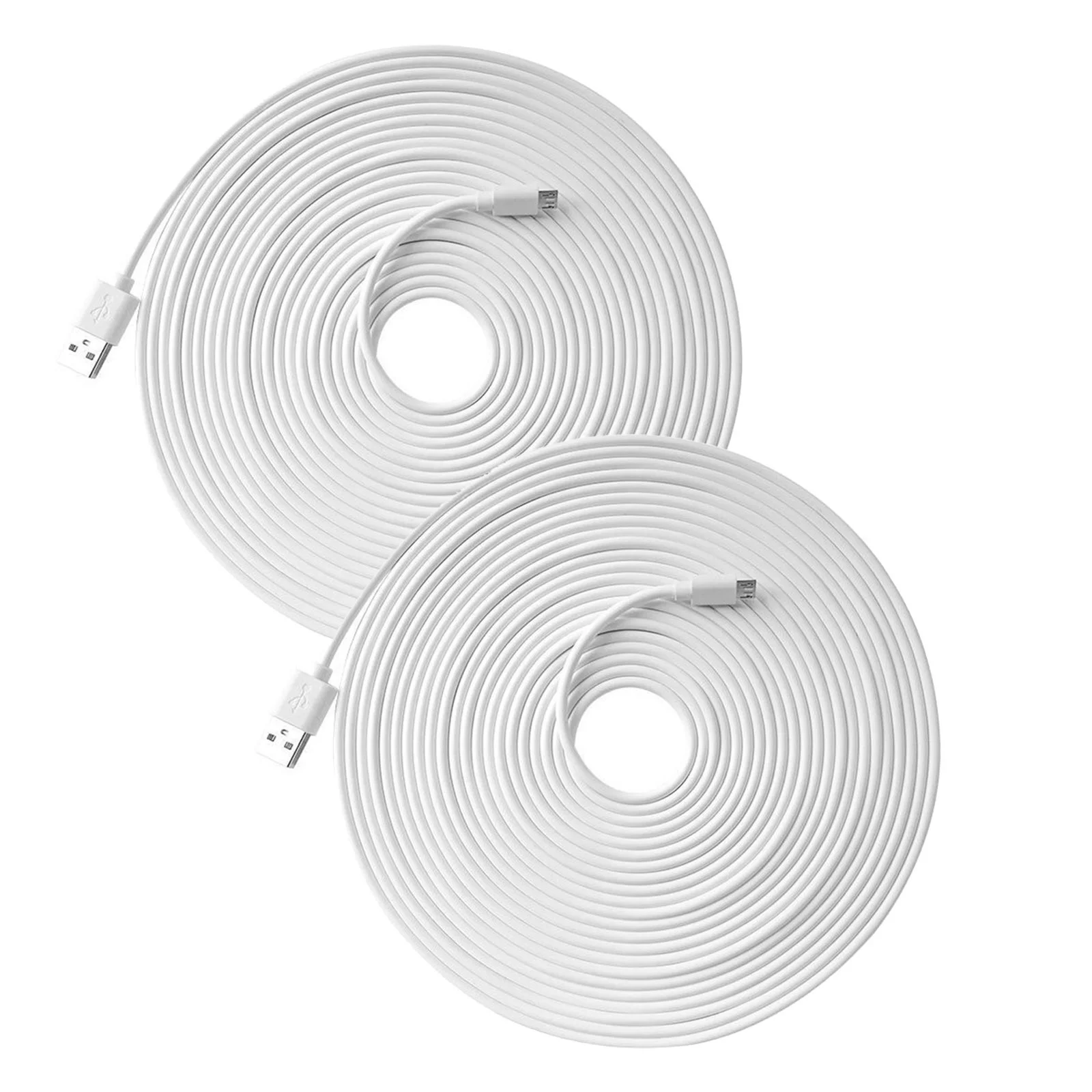 BOLUOYI 4th of july 2 Pack 23FT Power Extension Cable For Wyze Cam Pan For Wyze Cam V3 For Wyze Cam Pan V2 For YI Dome Home Camera For Nest Cam For Cloud Camera Durable Charging Cable For Securi