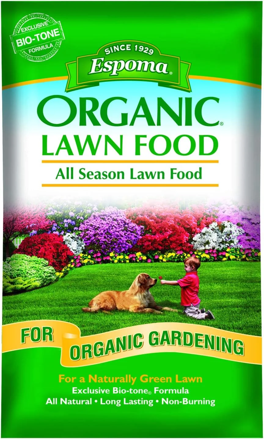Organic All Season Lawn Food 9-0-0 Natural & Organic Lawn Food; Fertilizer for All Lawns; Long Lasting Organic Nitrogen for a Greener Lawn. 28 lb. Bag Covers up to 5,000 Sq. Ft.