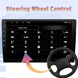 Binize double din car stereo 9inch Android10 Featuring CarPlay,Android Auto,Mirrorlink,Supports backup camera,Bluetooth,SWC,EQ setting