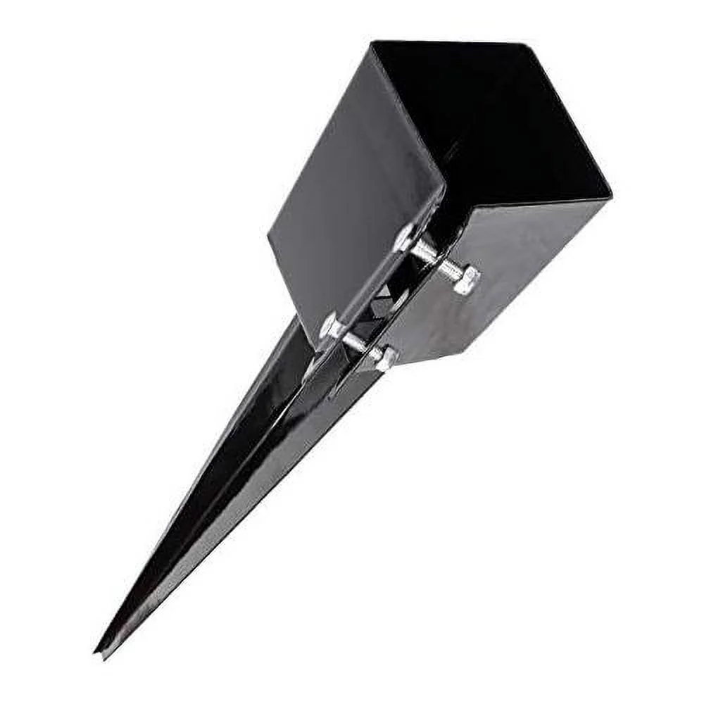 36 inch fence post anchor ground spike metal fence stakes, post base for 4x4 inch mailbox or fence post 4-pack