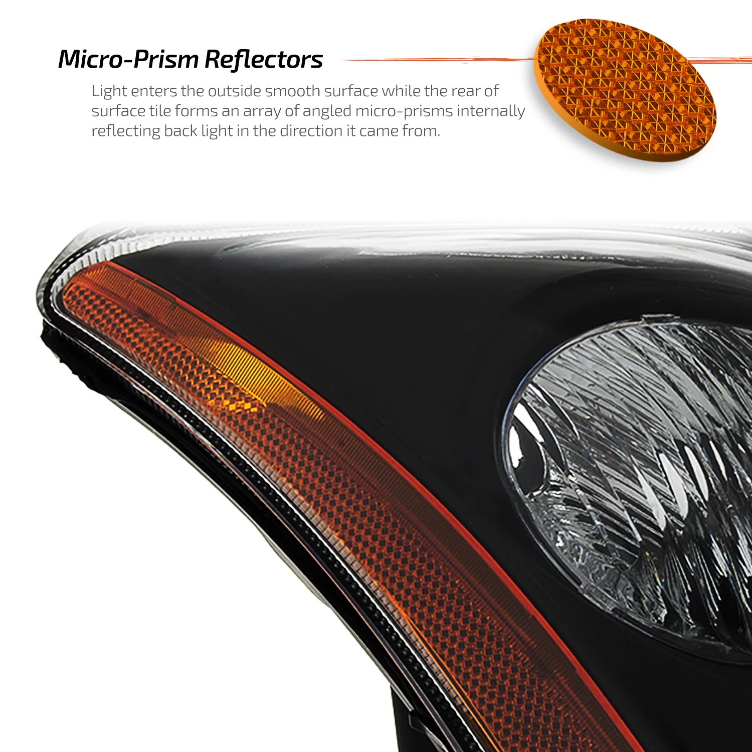 AKKON - Fits 2007 2008 2009 Nissan Sentra Sedan L4 2.0L Models Black Headlights Left Driver+Right Passenger Pair Replacement