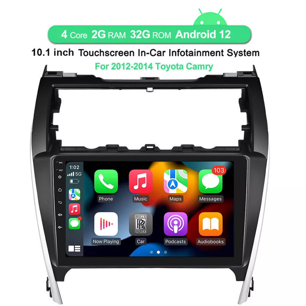 For 2012-2014 Toyota Camry Radio Car Carplay Android GPS Navigation 2+32GB