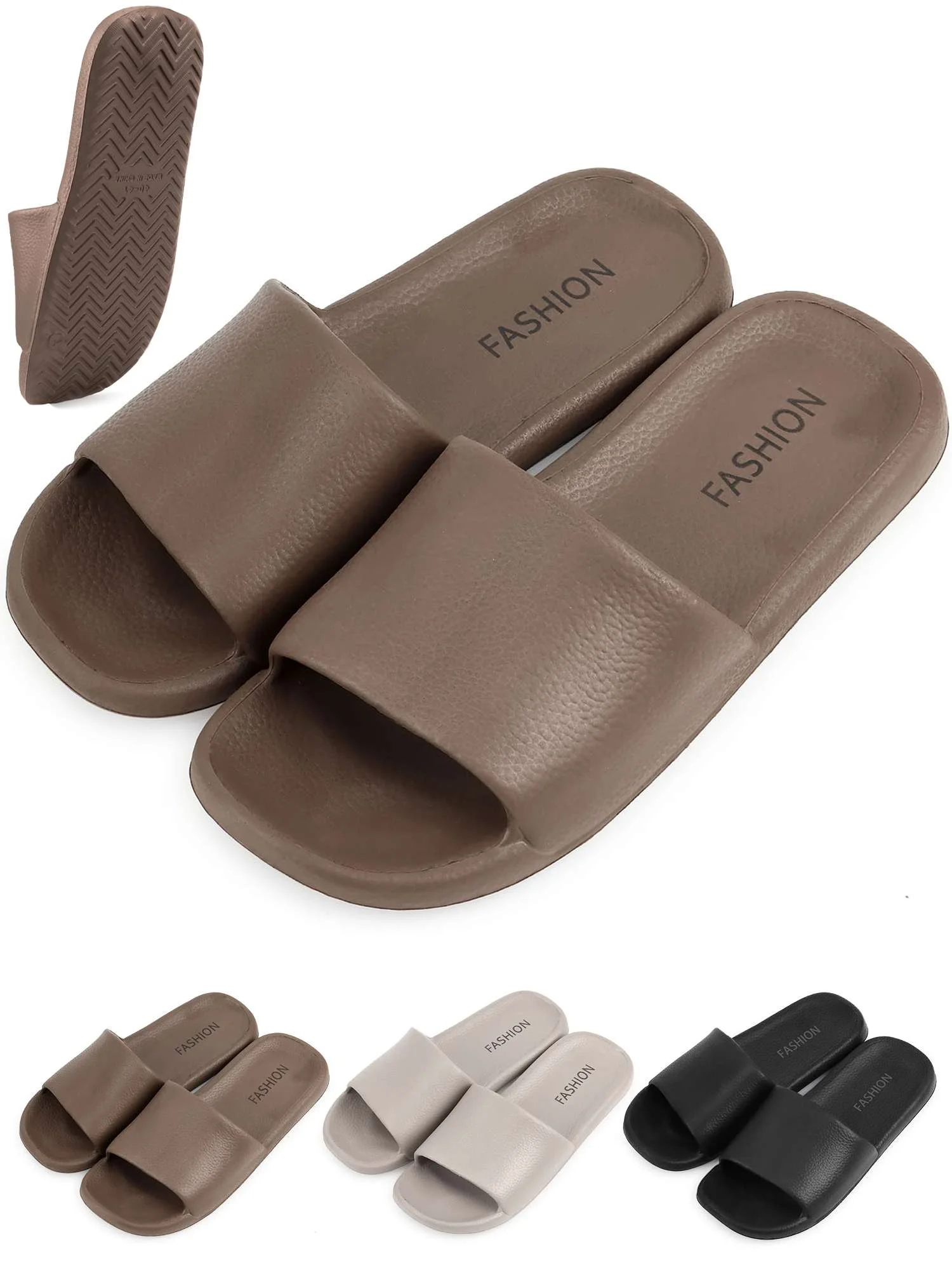 Gustave House Slippers Shower Shoes for Women Men Non-Slip Cloud Slides Sandals Comfortable Quick Drying Lightweight for Bathroom Indoor Outdoor