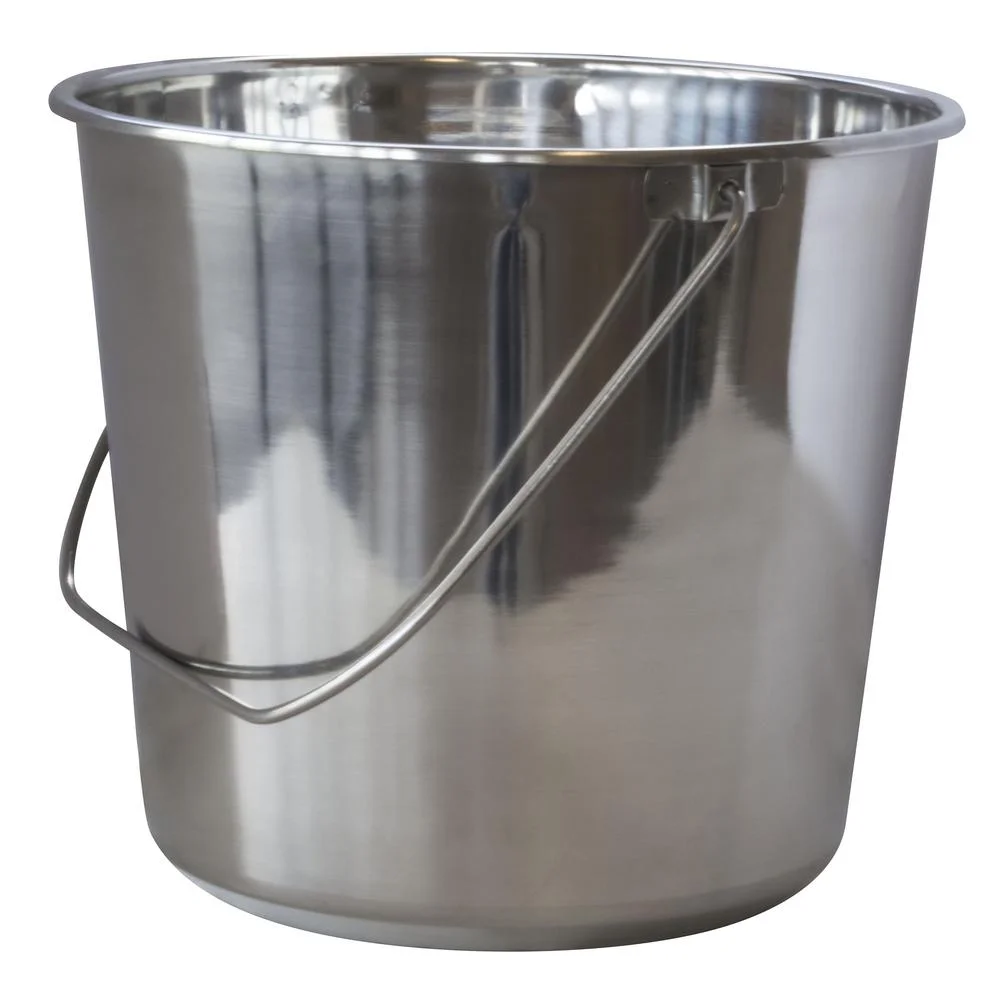AmeriHome  Large Stainless Steel Bucket Set  3 Piece