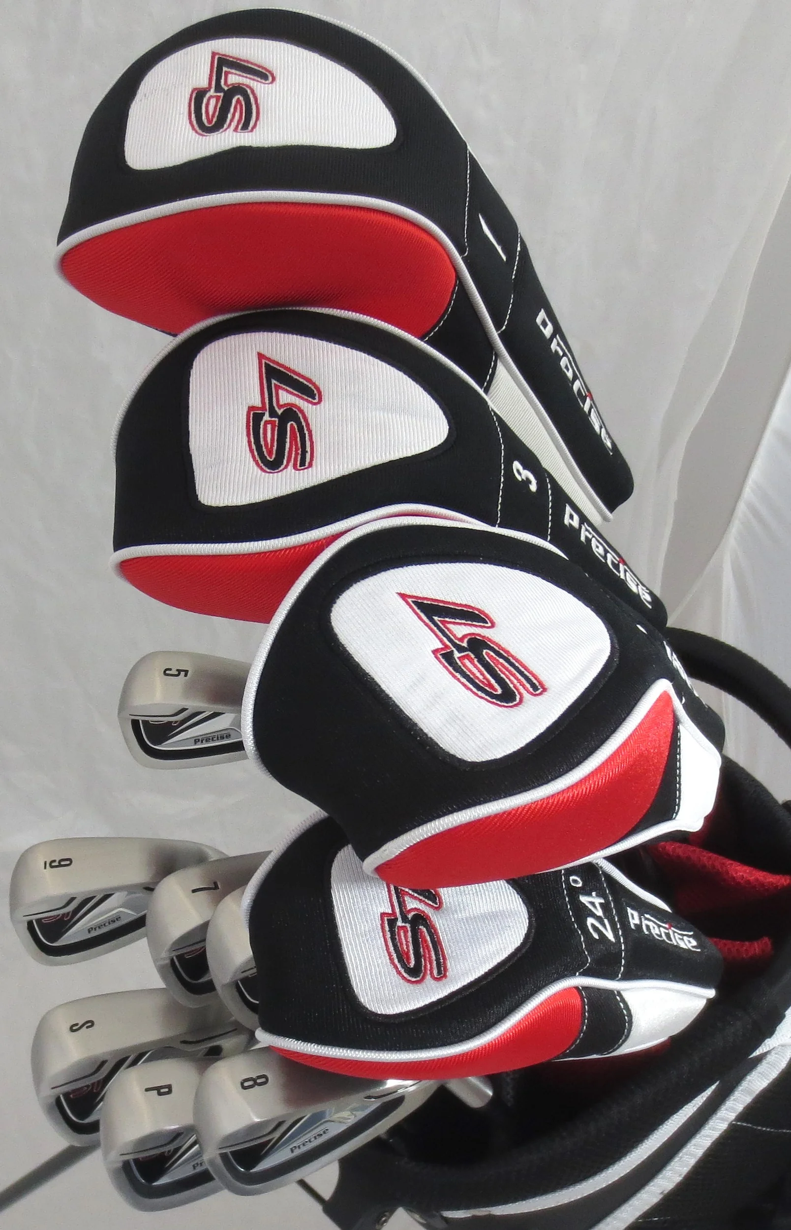 2024 Mens S7 Golf Set Driver, 3 & 5 Woods, Hybrid, Irons, Sand Wedge, Putter and Bag 12 Clubs Complete Right Handed Stiff Flex