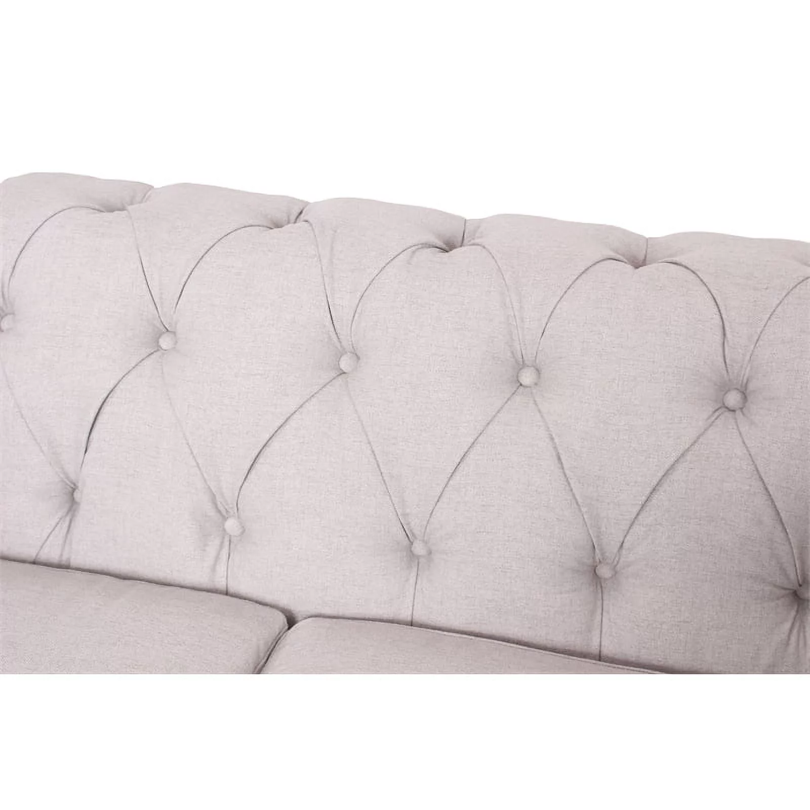 Home Square 2 Piece Set with Living Room Sofa and Chair in Light Gray