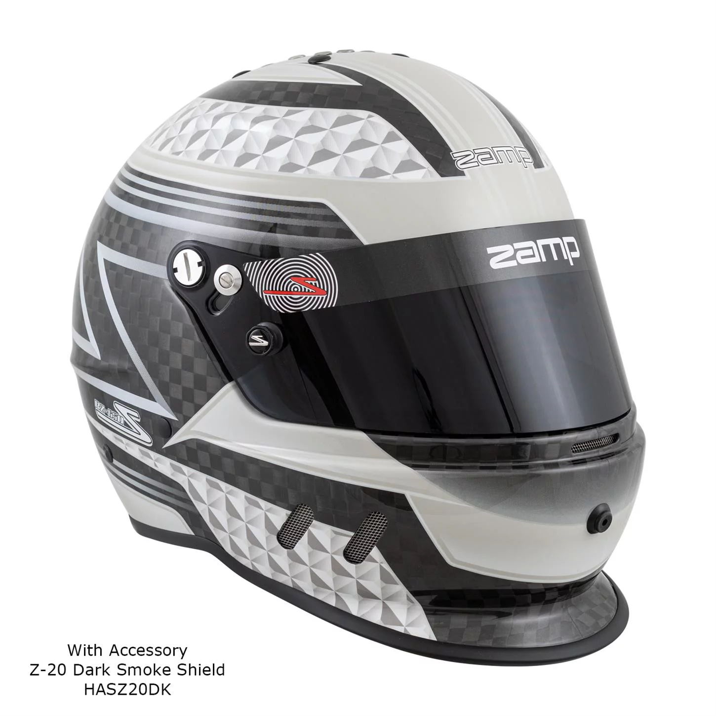 Zamp RZ-65D Carbon SA2020 Helmet, Black/Gray, Large