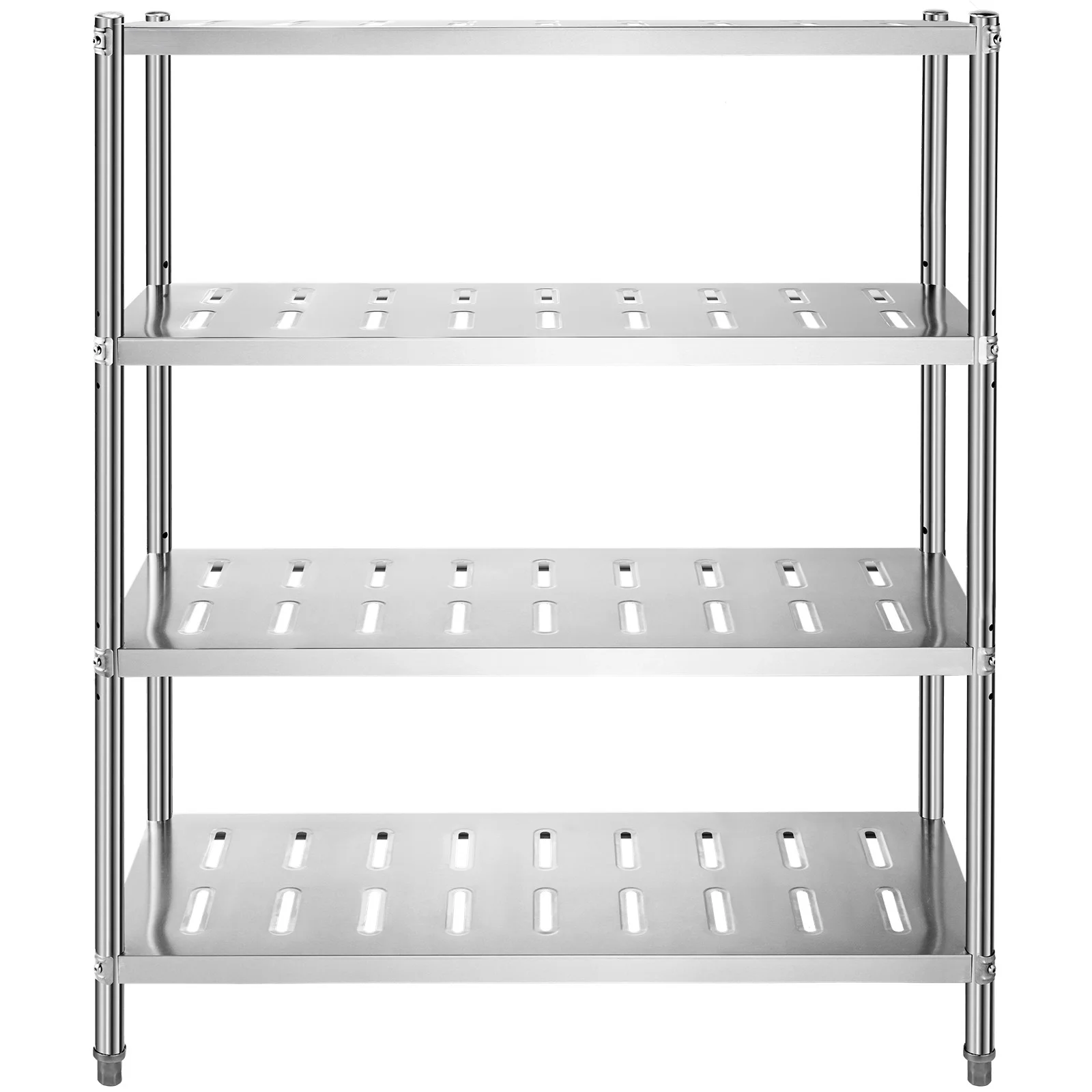 BENTISM Garage Shelf Heavy Duty Shelving 4-Tier 47.2x17.7x61in Stainless Steel