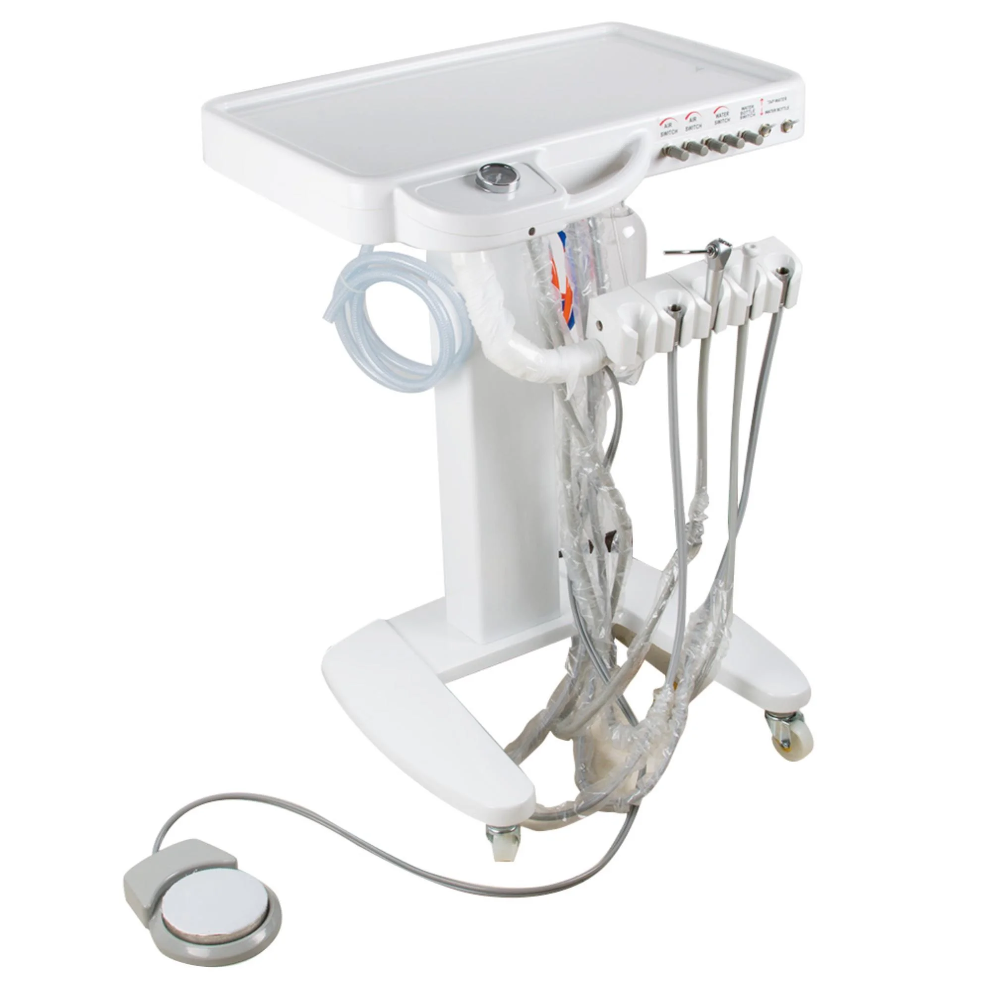 Dental Delivery Mobile Cart Unit Equipment - Compact and Compressor-Free Ensu