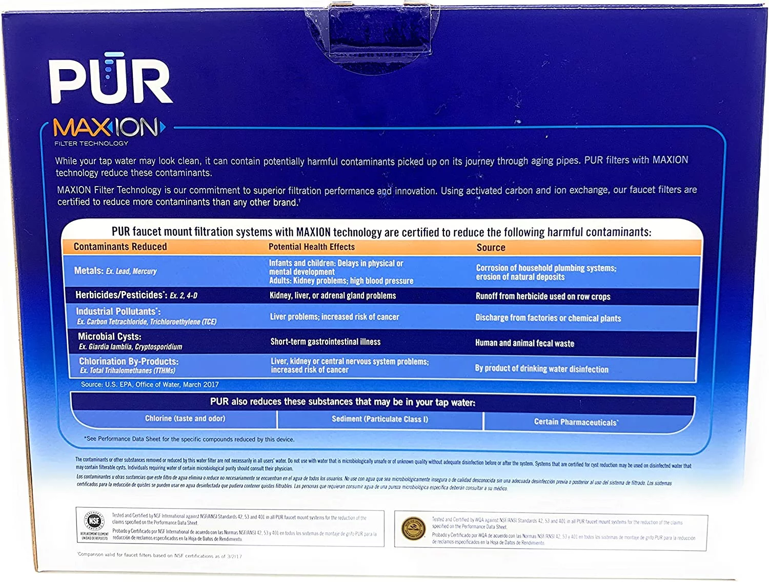 7 Pack, PUR 3- Stage Faucet Mount Filters RF-9999 With Max- Ion Filter Technology