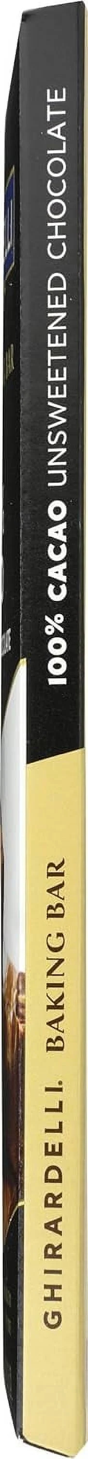 GHIRARDELLI Premium 100% Cacao Unsweetened Chocolate Baking Bar, 4 OZ Bar (Pack Of 6)