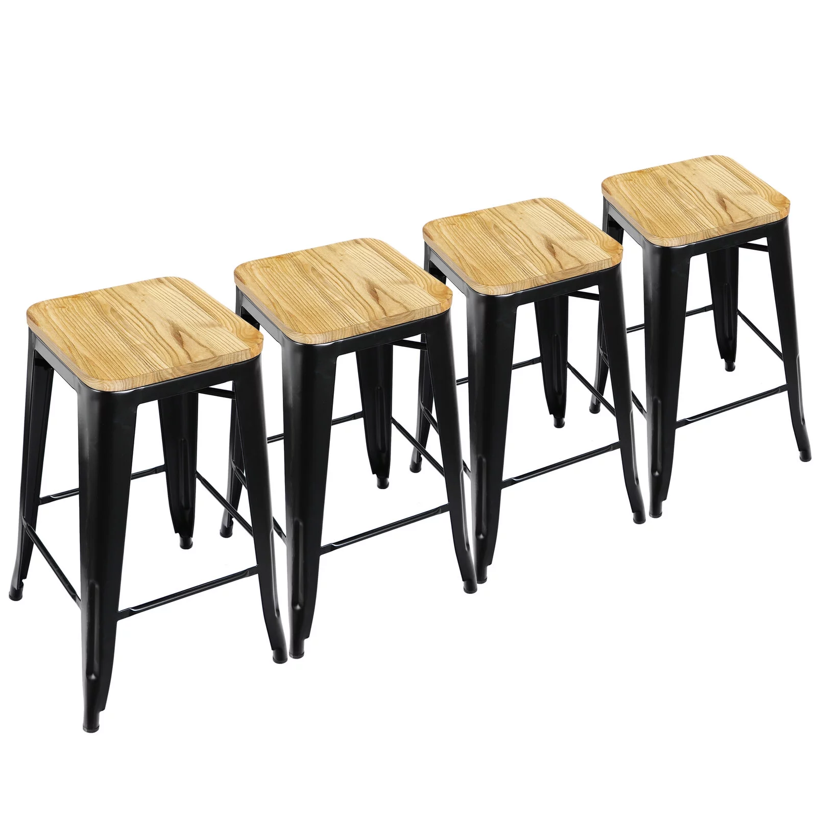 ZENSTYLE 4pcs Metal Counter Bar Stool Chair Kitchen 26