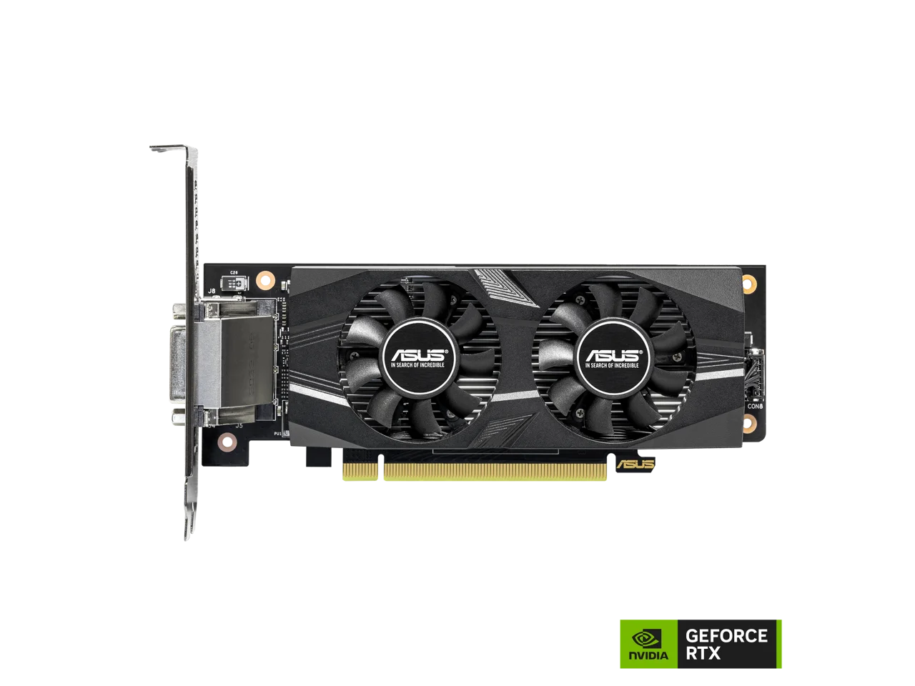 ASUS GeForce RTX 3050 LP BRK OC Edition 6GB GDDR6 (IP5X dust resistance, dual ball bearings, stainless steel bracket, PCIe 4.0, DLSS 3, HDMI 2.1, DisplayPort 1.4a, DVI-D) RTX3050-O6G-LP-BRK