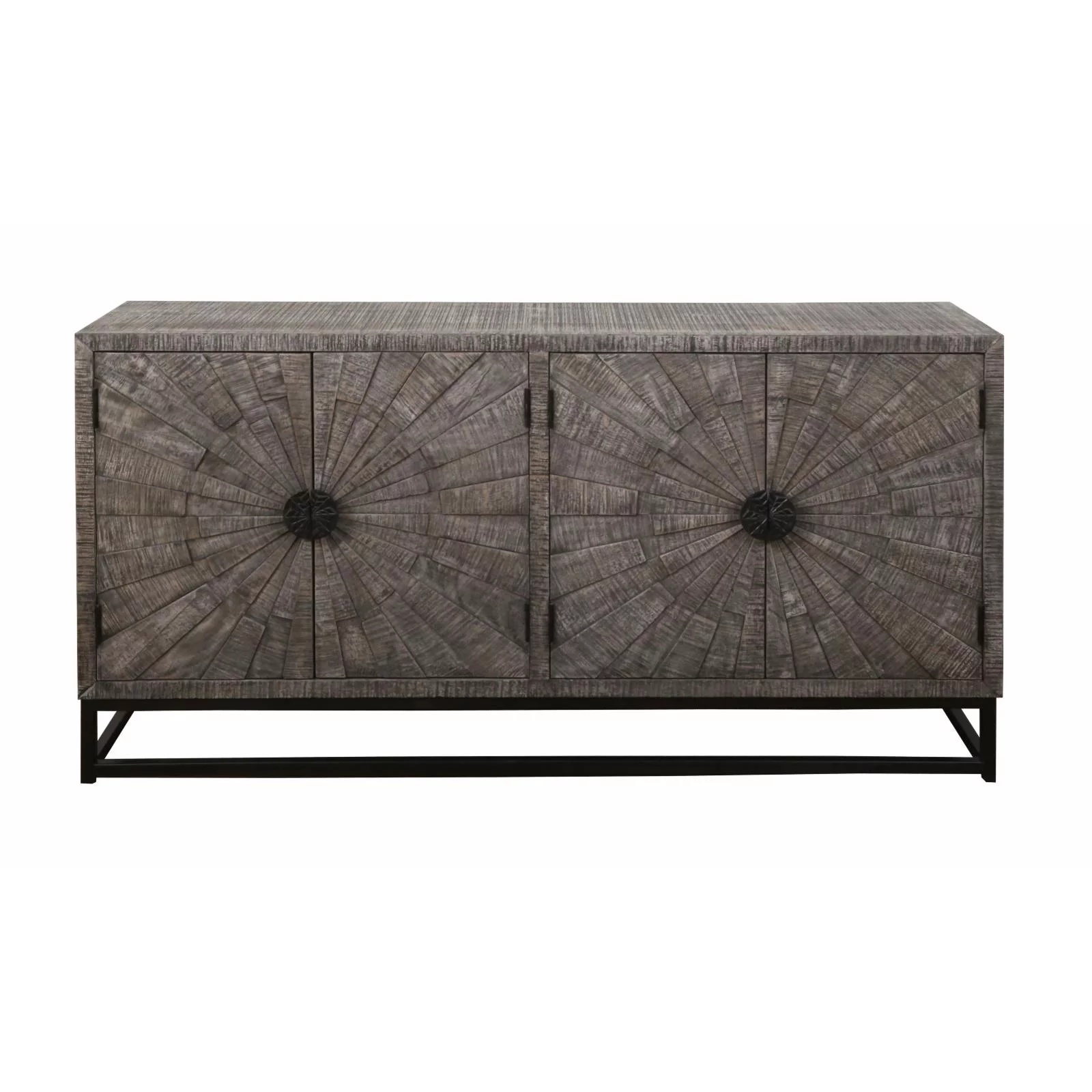 Coast To Coast Imports Spinner Brownish Grey Four Door Sideboard