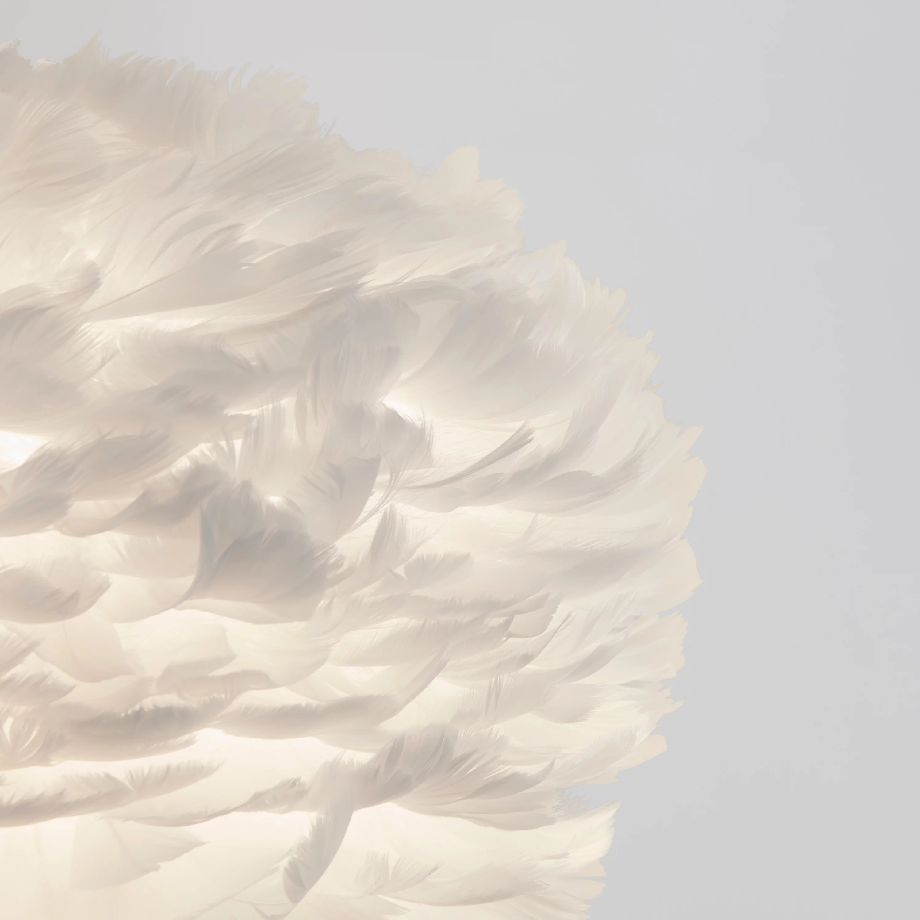 Artika Plume 20 Inches Diameter Modern White LED Feather Pendant Light Fixture