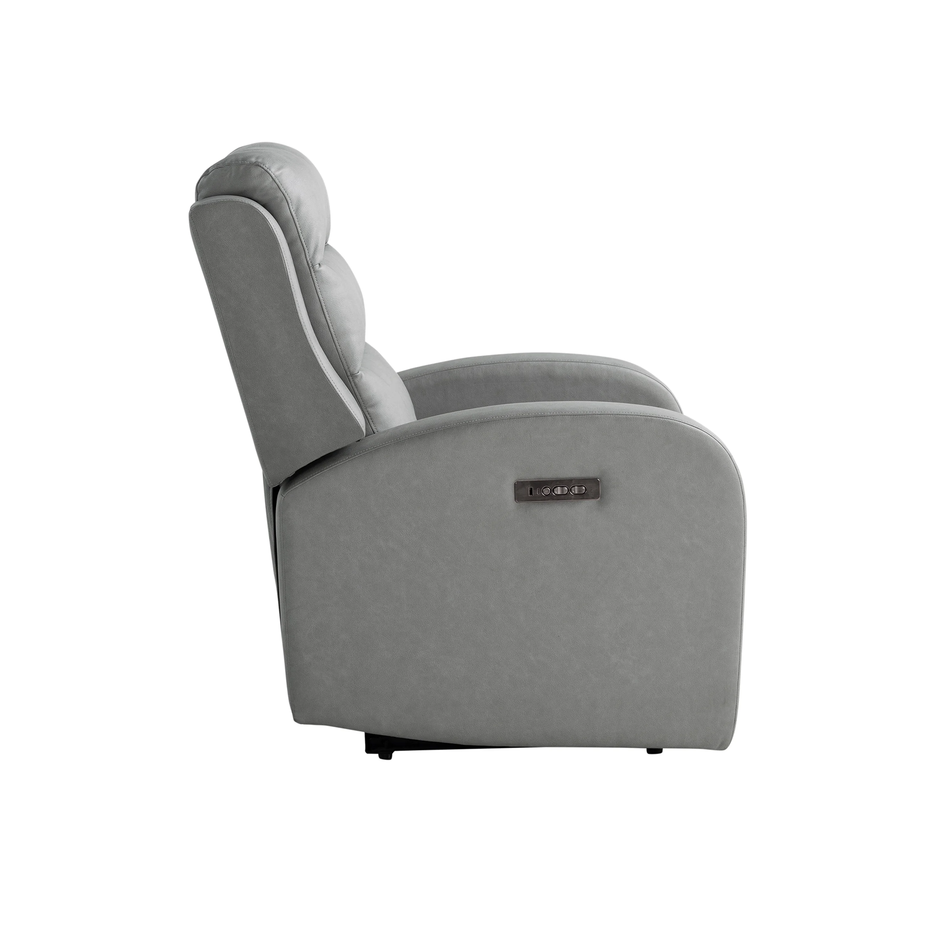 Relax A Lounger Avery Modern Recliner, Grey Faux Leather