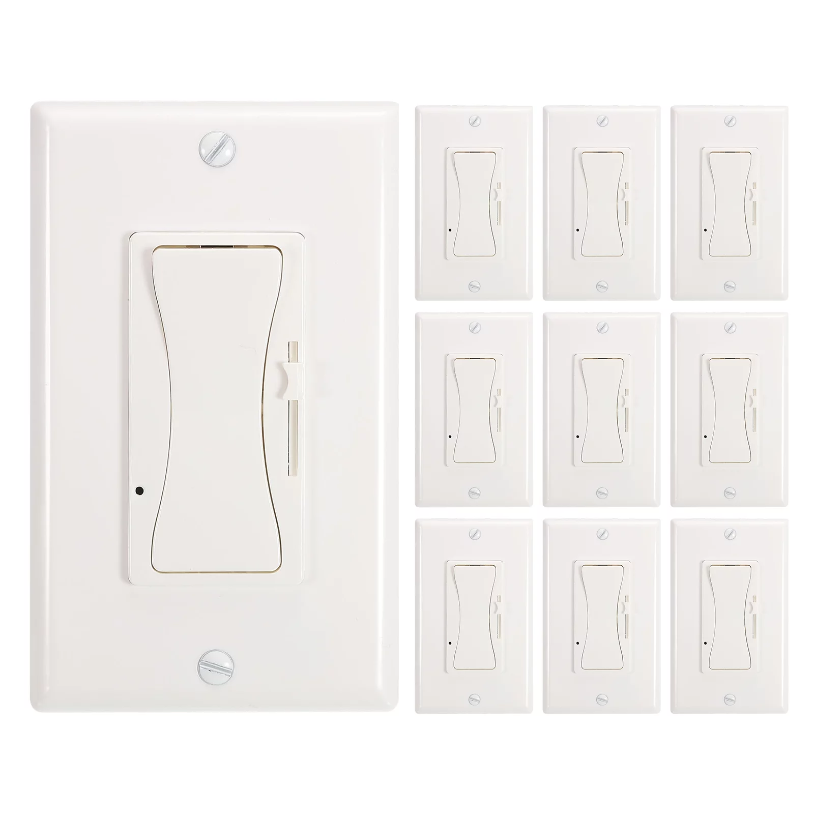 Dimmer Switch, 010V, 10 Pack Low Voltage Dimmer Switch Single Pole or 3Way for Dimmable LED Lights, CFL, White