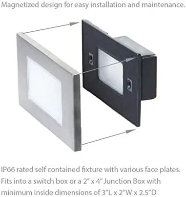 WL-LED110F-AM-WT 277V Amber LED Horizontal Scoop Step and Wall Light