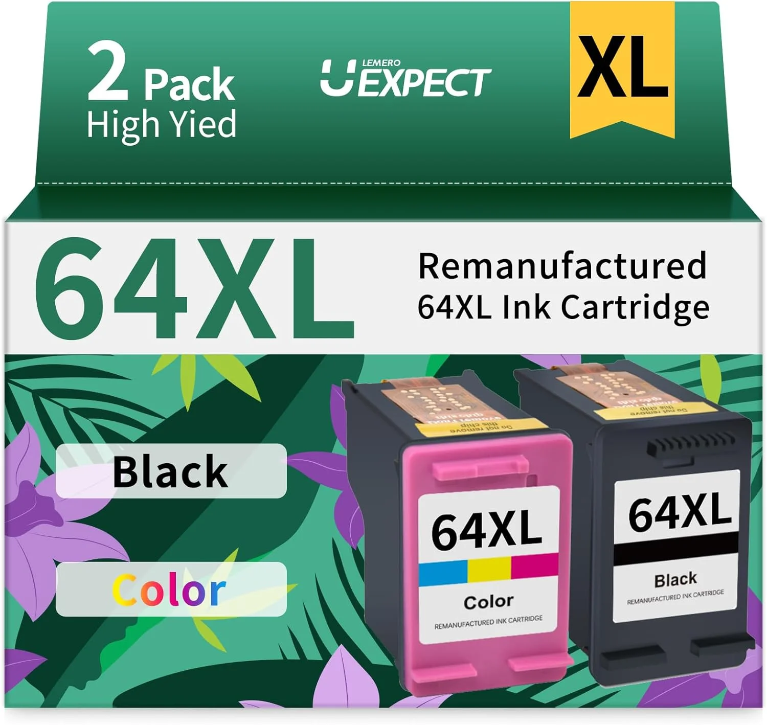 64XL Ink Cartridges Combo Pack Replacement for HP 64 XL 64XL Ink Work for HP Envy Photo 7855 7155 7858 7800 6255; Envy