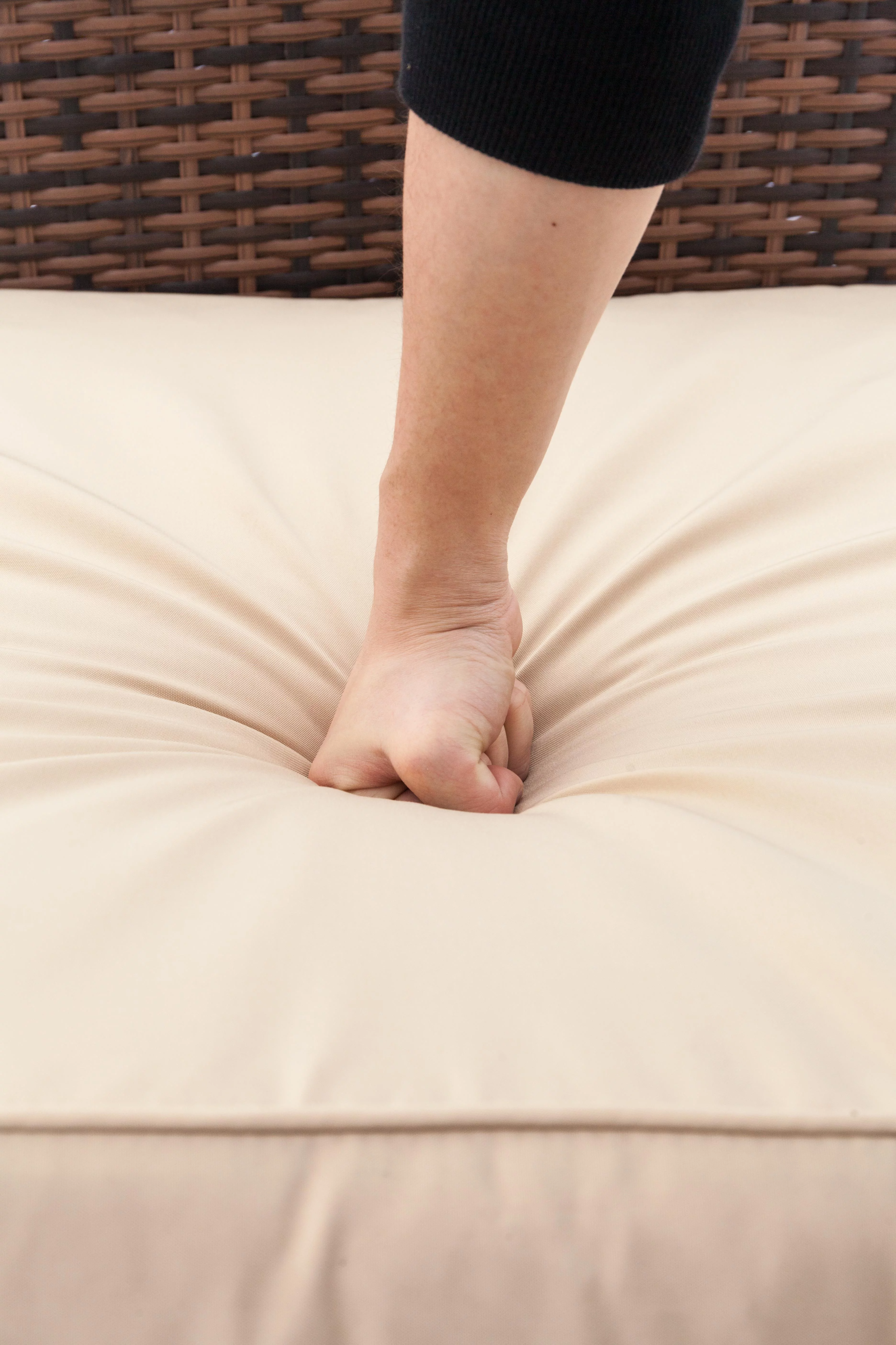 Ktaxon 5 Piece Patio PE Rattan Wicker Iron Frame Sectional Sofa Set Brown