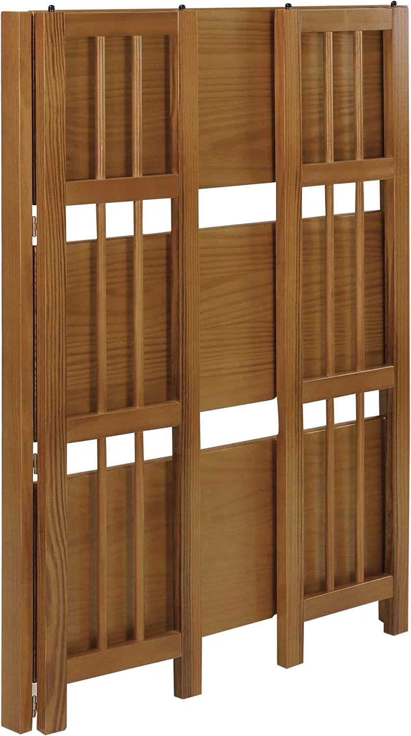 3 Shelf Folding Stackable Bookcase, 27.5