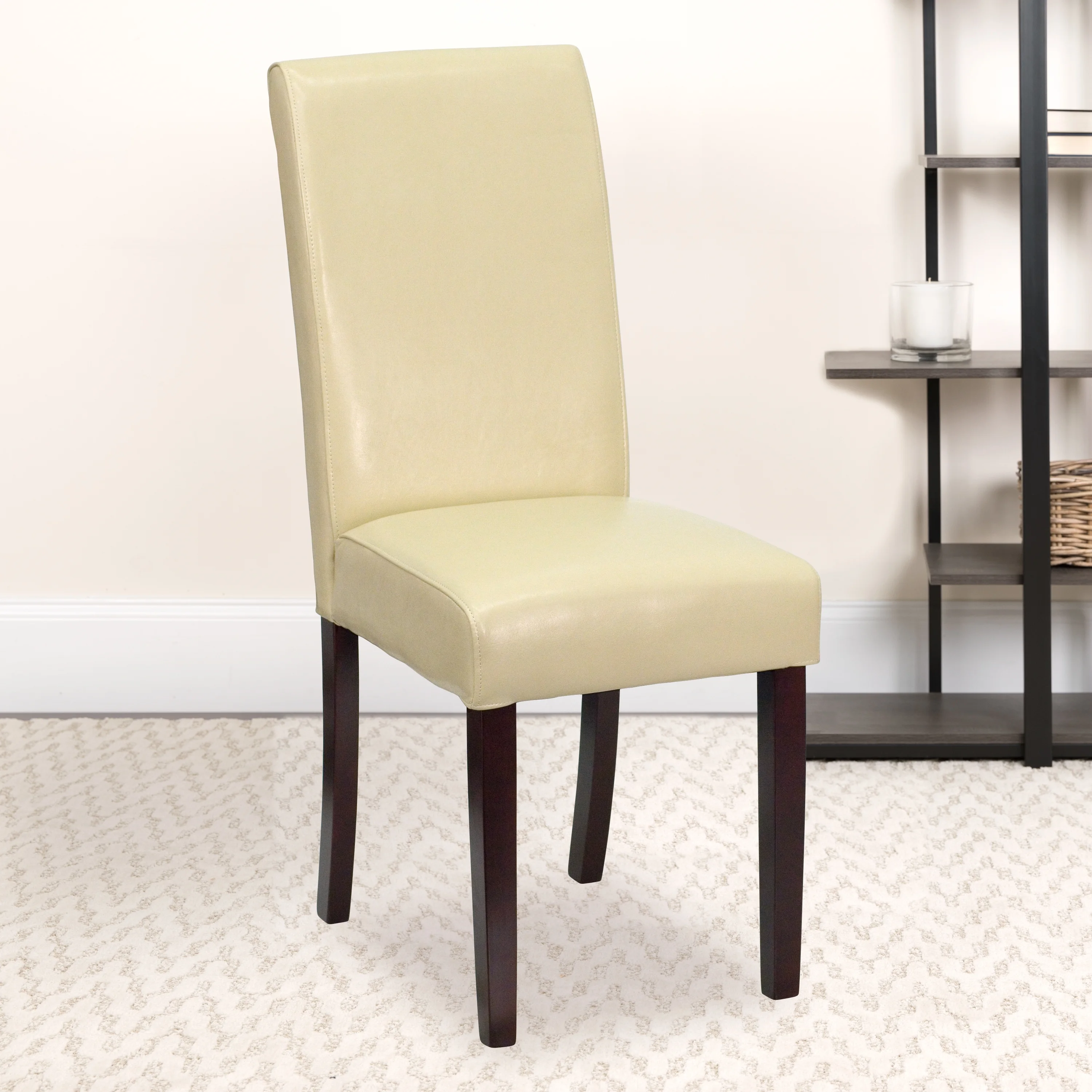 Flash Furniture 2 Pk. Ivory LeatherSoft Parsons Chair