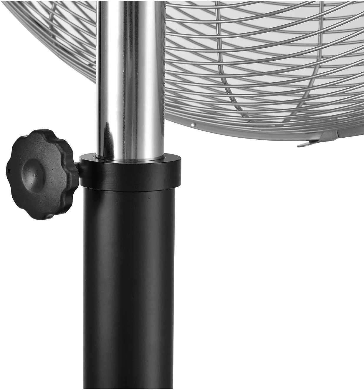 Global Industries 292593 Deluxe Oscillating Pedestal Fan 24 in. Dia. - 0.5 HP - Black & Silver