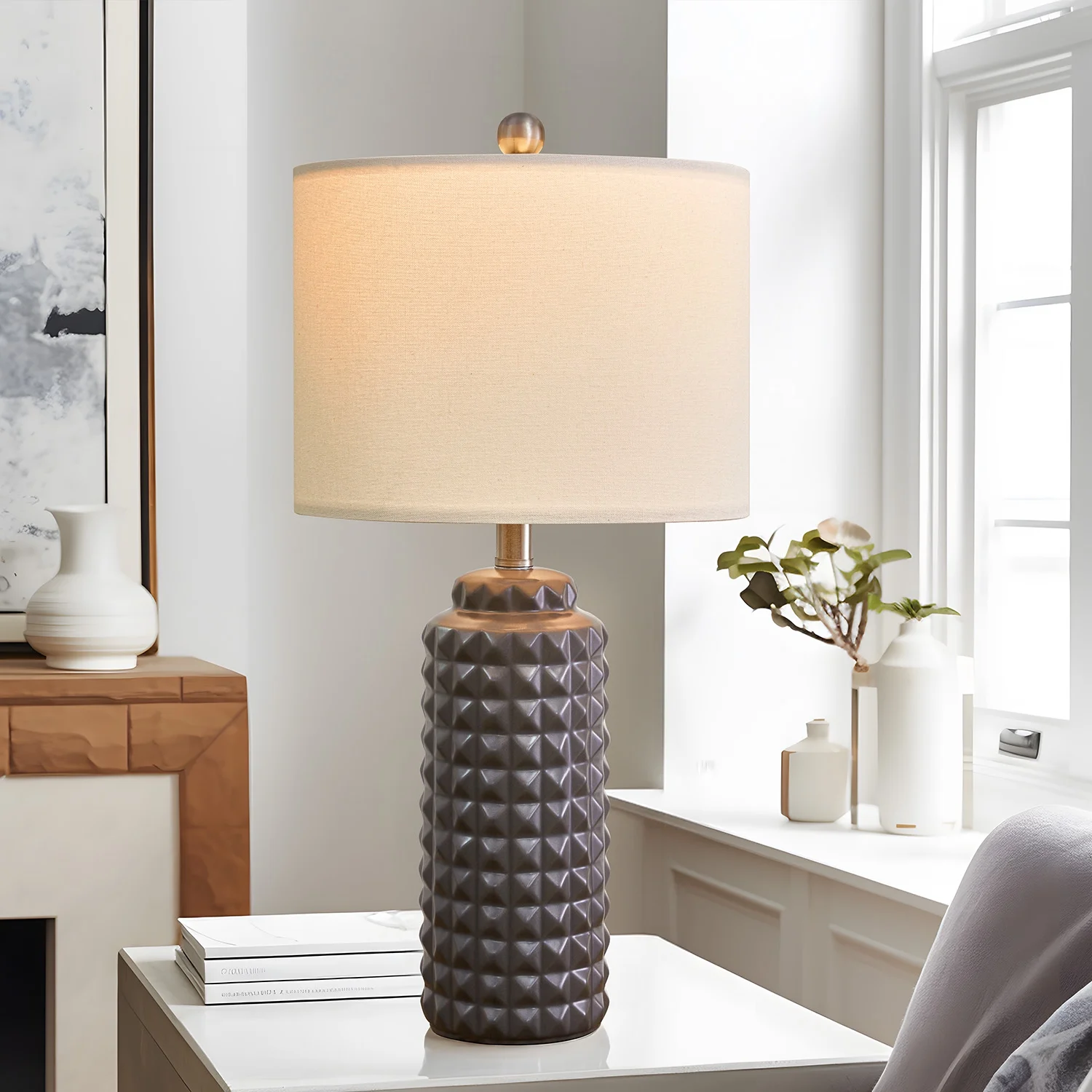 Oneach Modern Ceramic Table Lamps 24.5