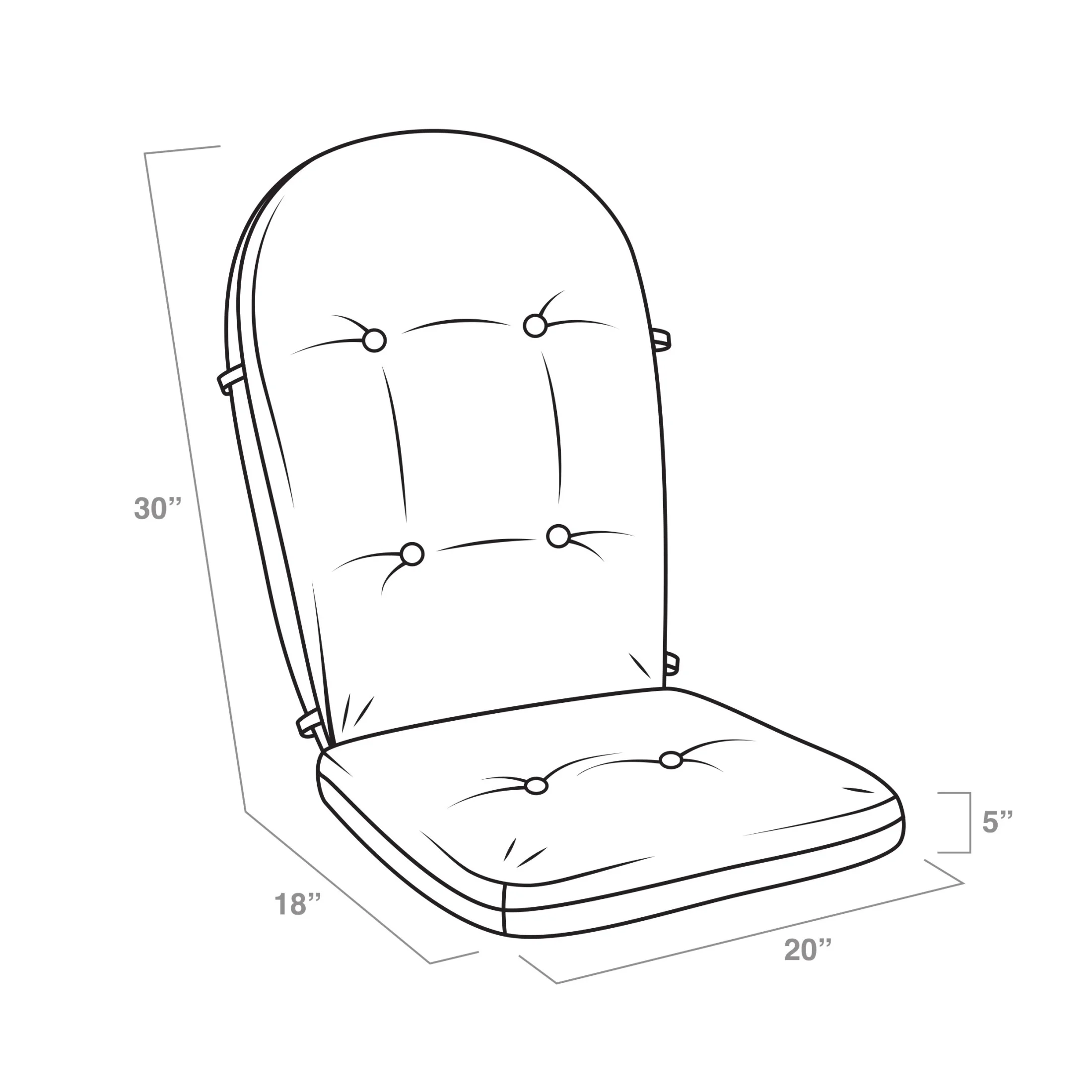 Arden Selections Outdoor Plush Classic Tufted Adirondack Cushion, 2 Pack, 21.5 x 48, Rain-Proof, Fade Resistant, Tufted Cushion for Adirondack Chairs 48 x 21.5, Sapphire Aurora Blue Damask