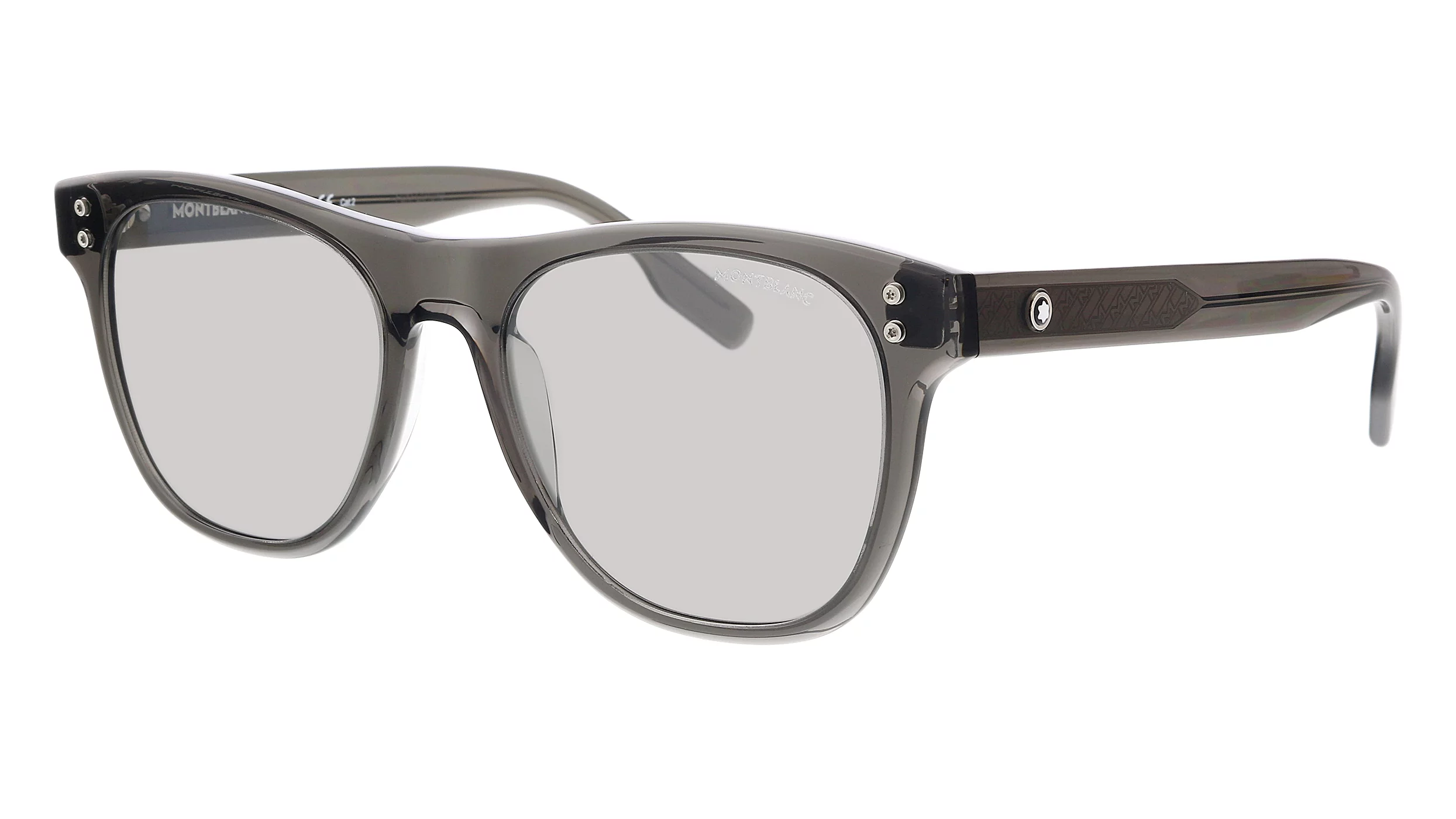Montblanc MB0124S-003 Grey Square Sunglasses for mens
