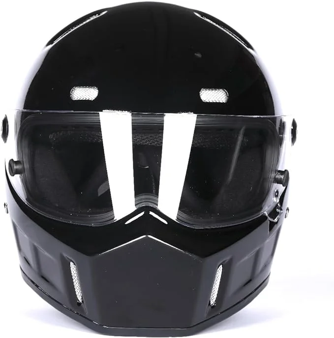 CRG Full-Face Motorcycle Street Bike Fiberglass Helmet DOT Certified Motocross Helmet Extra Large Size Helmet
