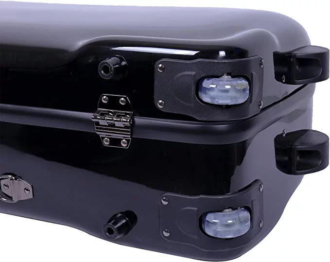 Crossrock Baritone Saxophone Fiberglass Case, Fit Sax with a Range to Low A