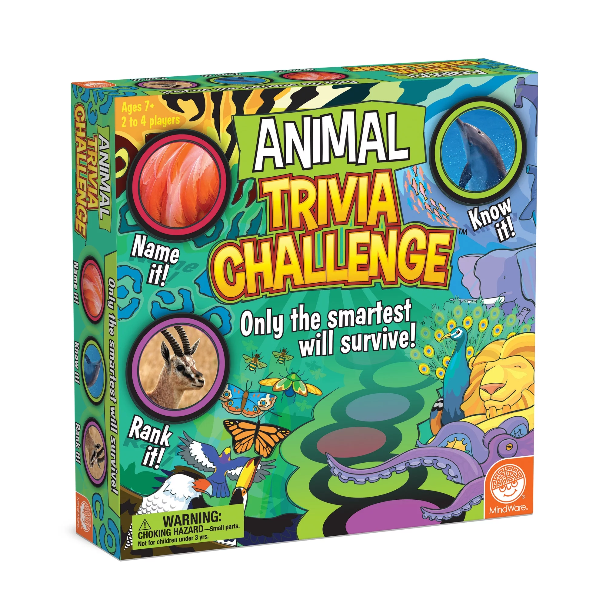 MindWare Animal Trivia Challenge Game - 2 to 4 Players - Ages 7+