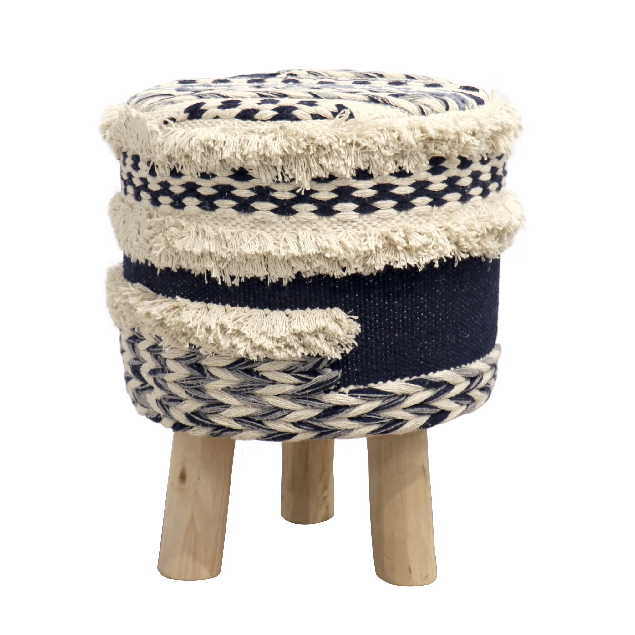 Pasargad Grandcanyon Collection Cotton Pouf