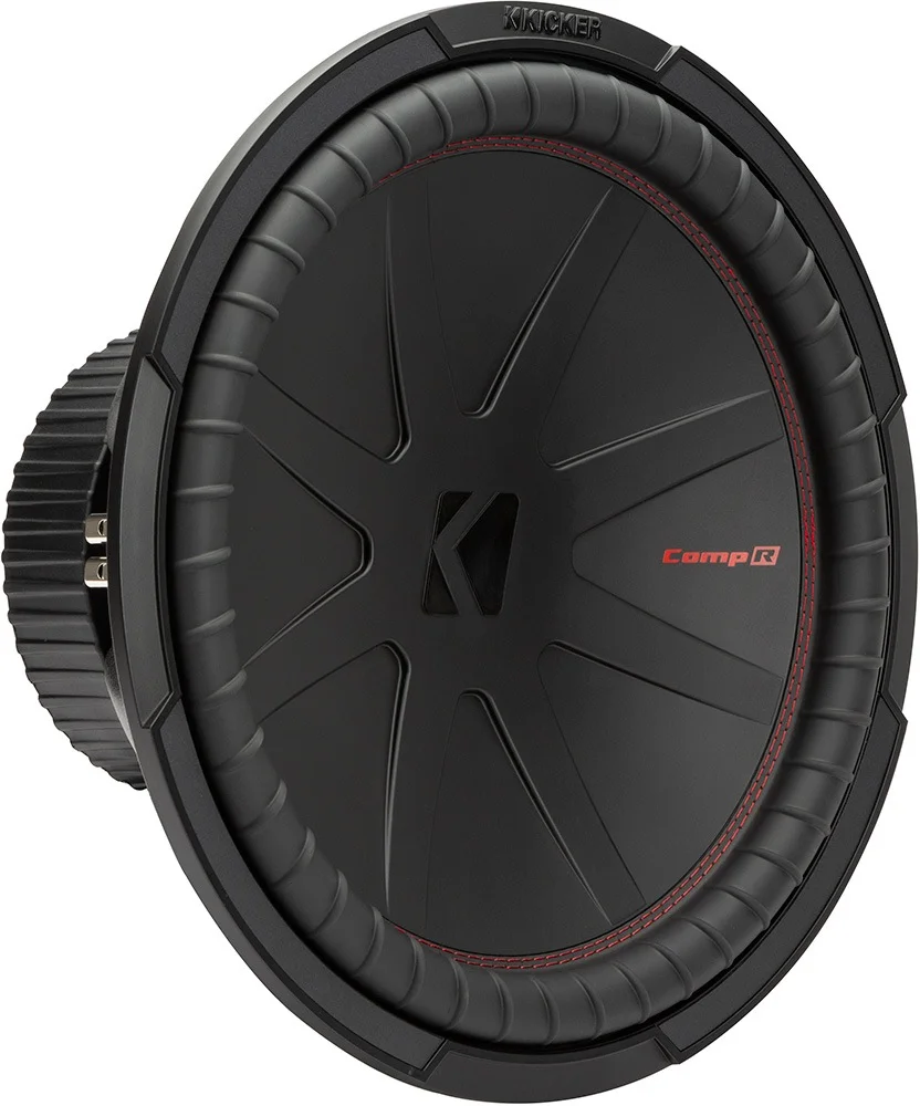 Kicker 48CWR152 15-Inch CompR 2-Ohm 800W Dual Voice Coil Design Subwoofer -Black