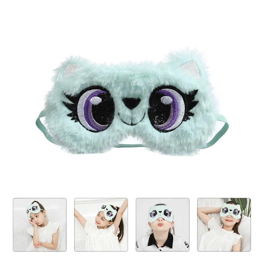 NUOLUX  Eye Cover Eye Plush Blindfold Sleepingmasks Cover Night Sleeping Eyeshades Adjustable Funny Shademan Toddler Kid Baby