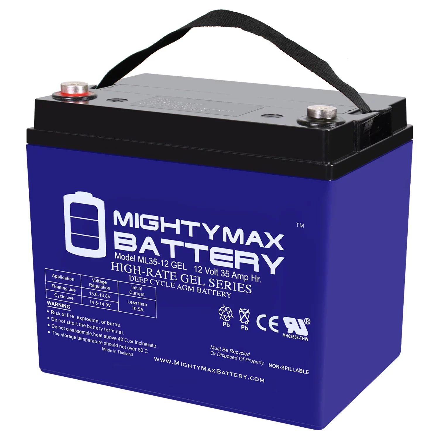 12V 35AH GEL Replacement Battery for Pride Mobility Hurricane PMV500
