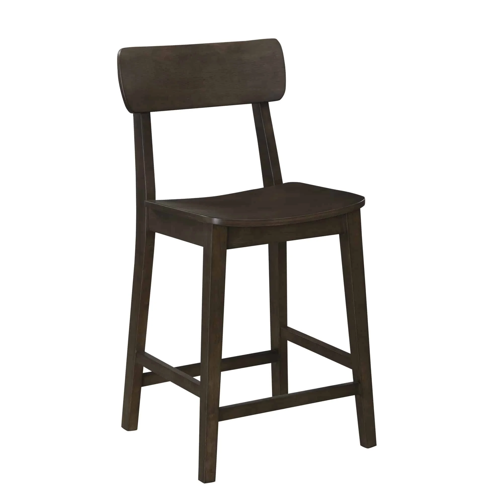 Boraam Torino Farmhouse Rubberwood Counter Stool in Carbonite Brown