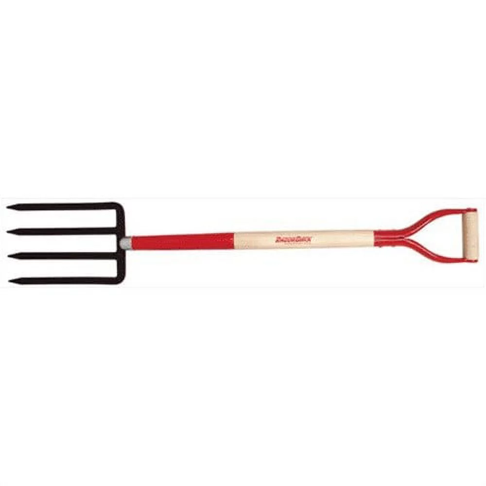 Razor-Back 4 Tine Forged Steel Spading Fork 30 in. Wood Handle