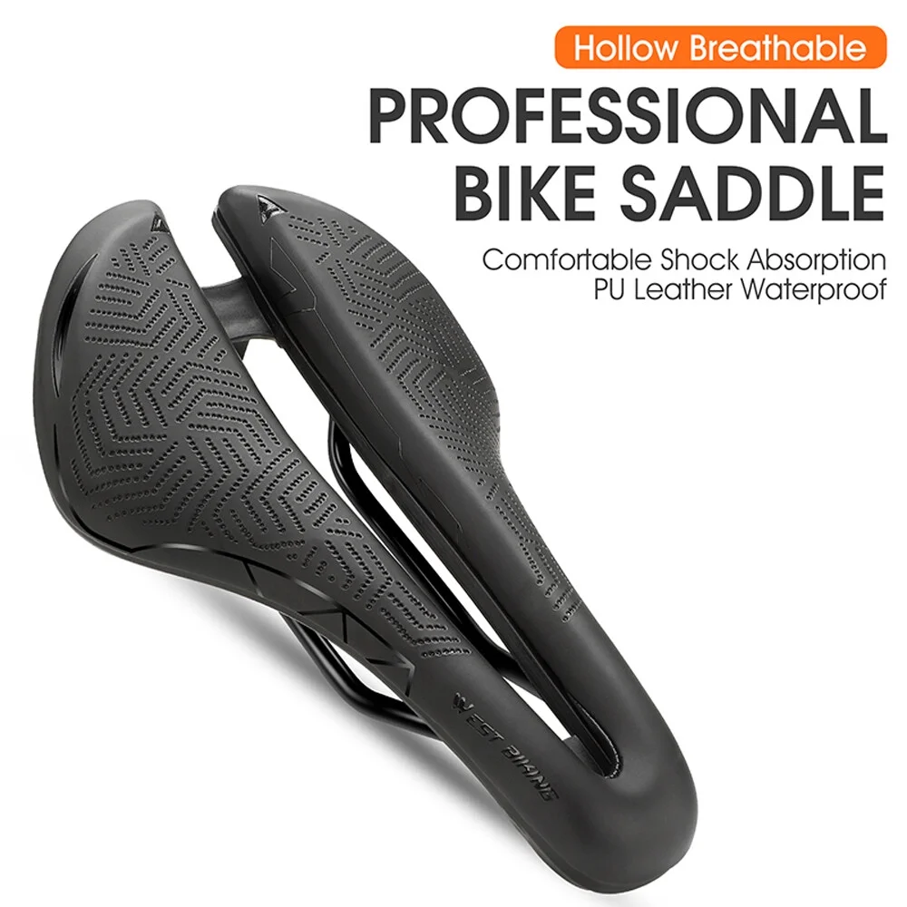 WEST BIKING Bike Saddle,Bike Saddle Bike PU Waterproof Bike Soft Cushion Waterproof Bike Saddle Soft Cushion PU Breathable Bike Saddle Cushion PU Waterproof
