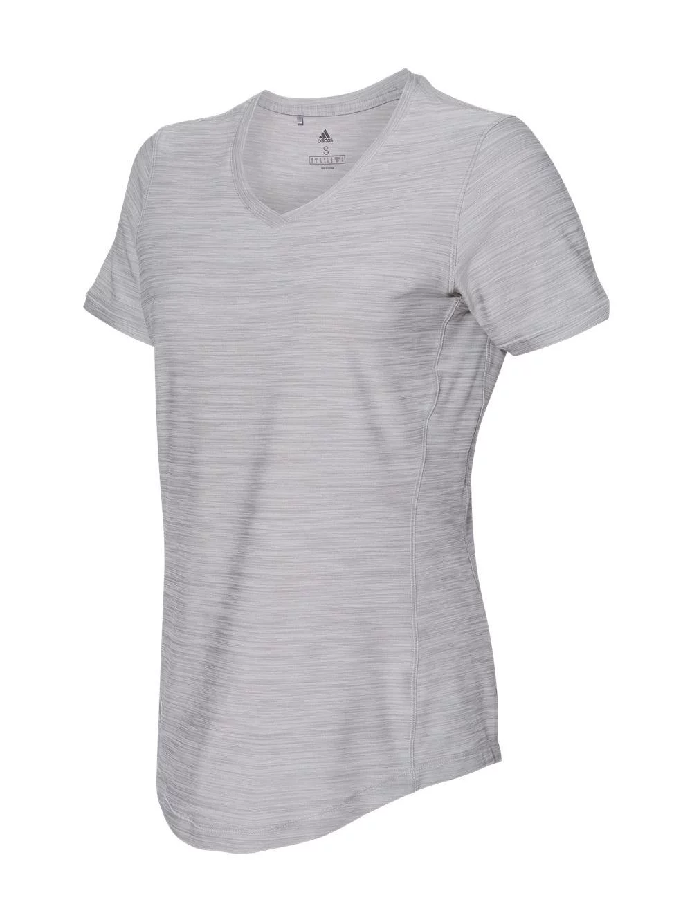 Adidas - Women's Mèlange Tech V-Neck T-Shirt - A373 - Mid Grey Melange - Size: 3XL