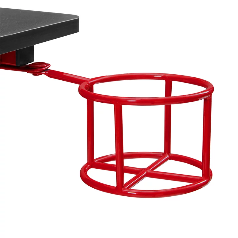 Linon Grayson LED Metal and Wood Gaming Desk in Black and Red
